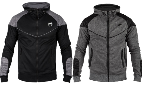 Толстовка (худи) Venum Laser Hoody S-XXL, серая, черная