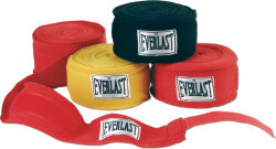Бинты боксерские Everlast 2.75м, цвета: красный, желтый, телесный, черный, розовый (4455)