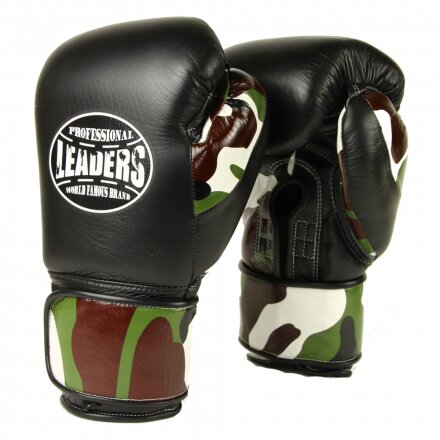 Перчатки боксерские LEADERS LeadSeries Custom BK/CAMO (LS4SC BK/CAMO)
