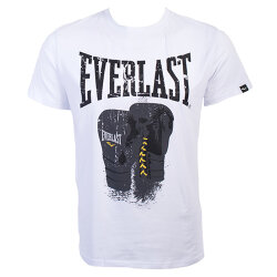 Футболка Everlast Logo Protex Gloves, белая, черная (RE0041)